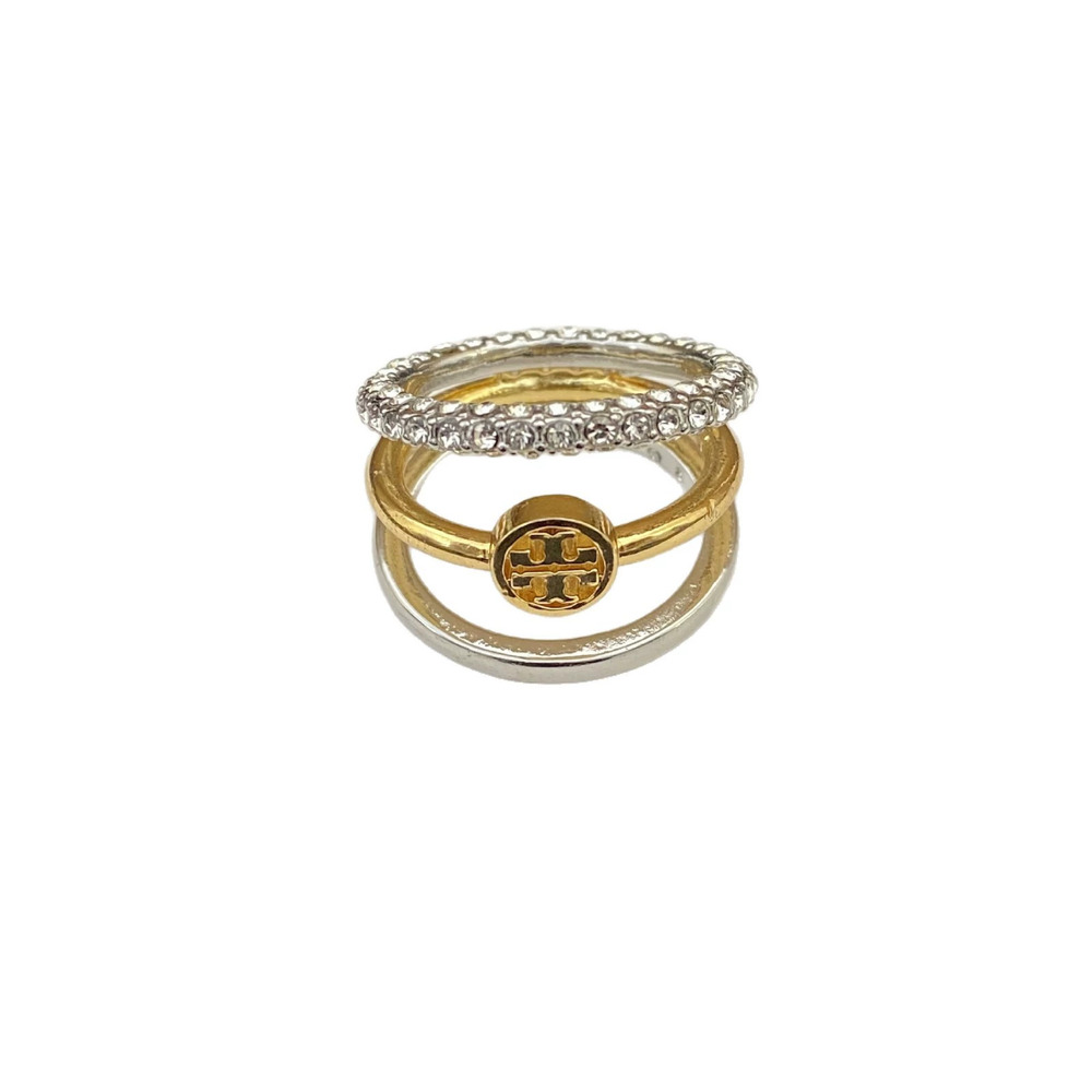 Tory Burch Rhinestone Three Layer Ring - Picture 5 of 6